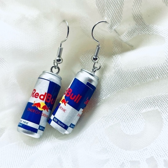 NWT Red Bull Energy Drink Drop Earrings - Picture 5 of 10